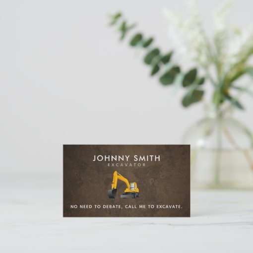 Excavation Slogans Business Cards Zazzle