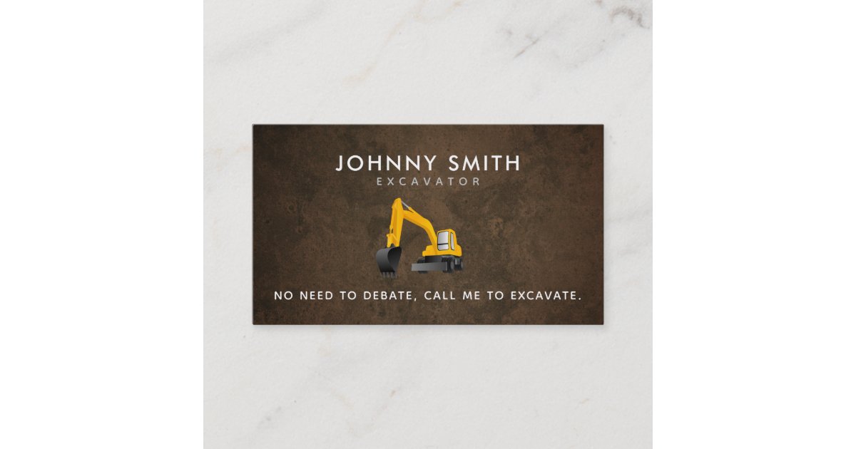 Excavation Slogans Business Cards Zazzle