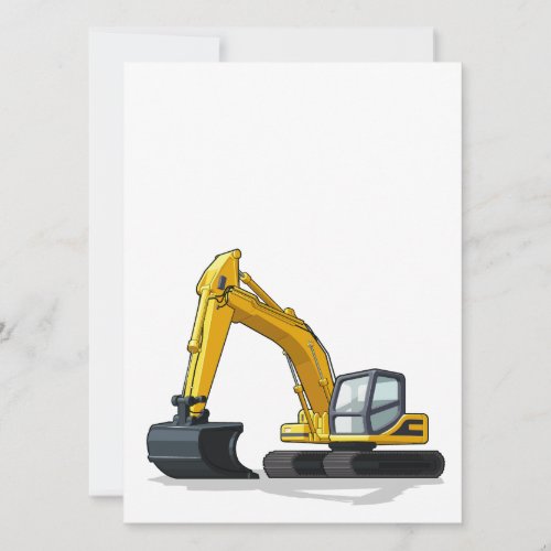 Excavator Personalized Announcement