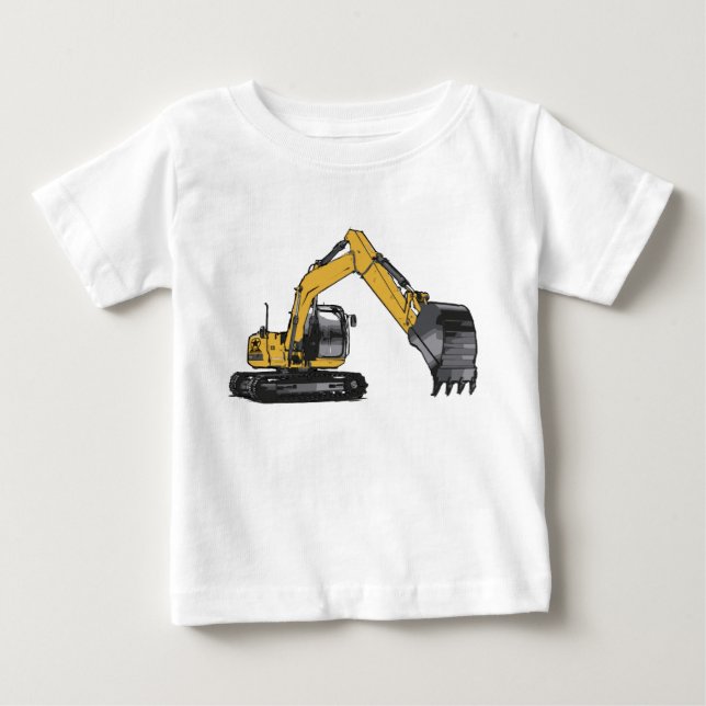 Excavator #1 by Fameland Baby T-Shirt (Front)