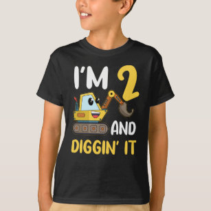 Excavator 2nd Birthday Digging T-Shirt