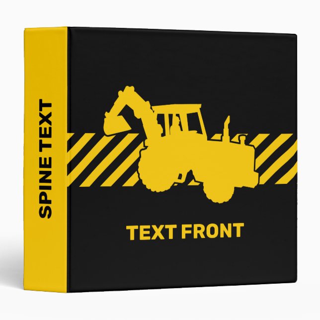 Excavator 3 Ring Binder (Front/Spine)