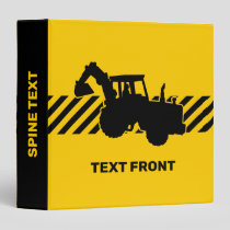 Excavator 3 Ring Binder