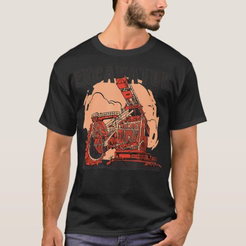 Excavator Bucket Wheel Construction Machine T_Shirt