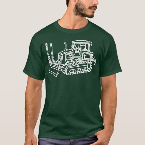 Excavator  Bulldozer Construction Worker T_Shirt