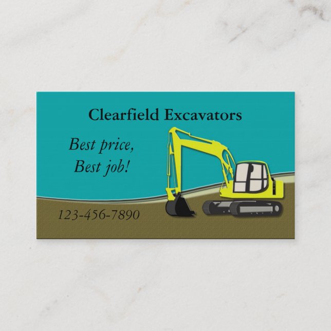 Excavator Business Card (Front)