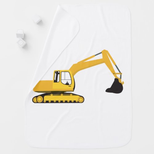 Excavator Construction Truck Baby Blanket