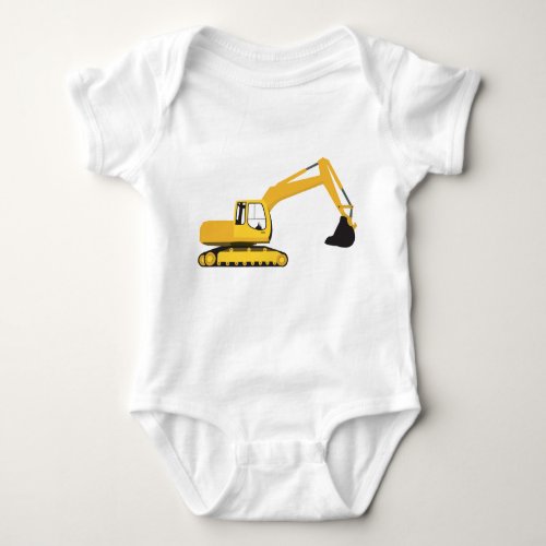 Excavator Construction Truck Baby Bodysuit