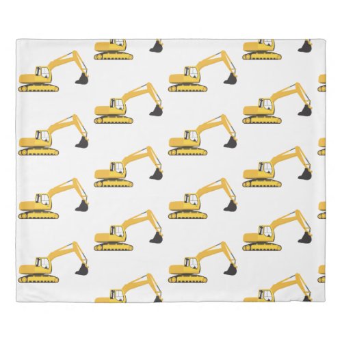 Excavator Construction Truck Duvet Cover