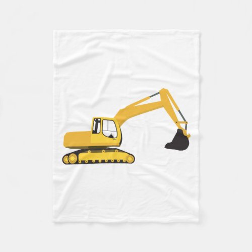 Excavator Construction Truck Fleece Blanket