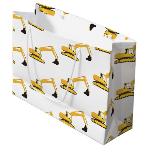 Excavator Construction Truck Large Gift Bag