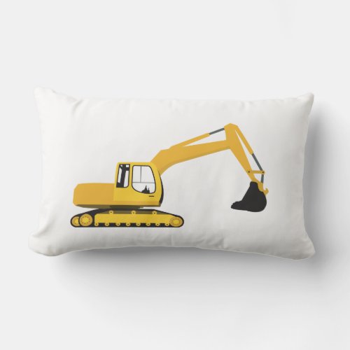 Excavator Construction Truck Lumbar Pillow