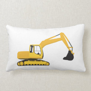 Excavator Construction Truck Lumbar Pillow