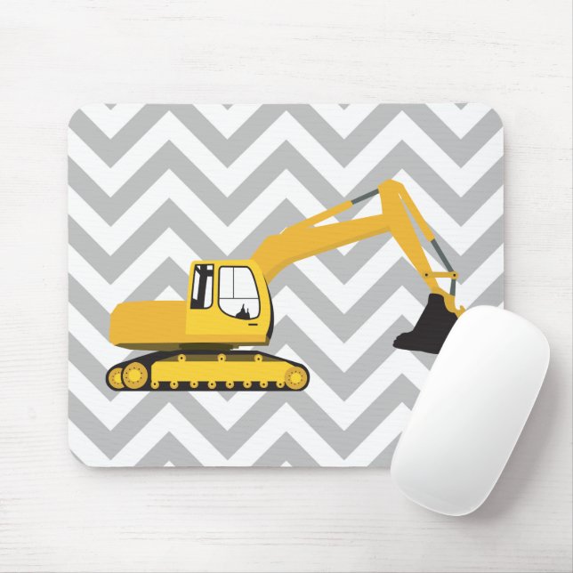 Excavator Construction Truck Mouse Pad (With Mouse)