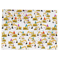 Excavator Construction Truck Party Pattern Large Gift Bag