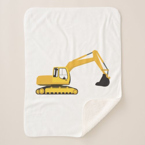 Excavator Construction Truck Sherpa Blanket