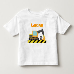 Excavator Construction Vehicle For 2 Years old Toddler T-shirt