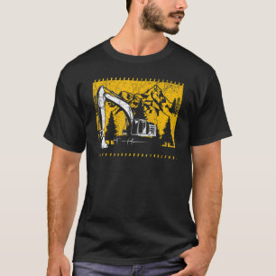 Excavator Construction Worker Vehicle Digger 3 T-Shirt