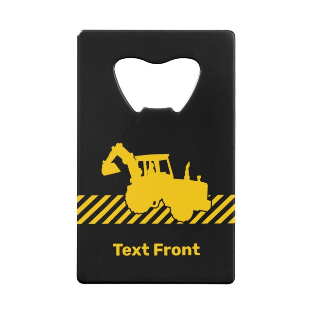 Excavator Credit Card Bottle Opener (Front)