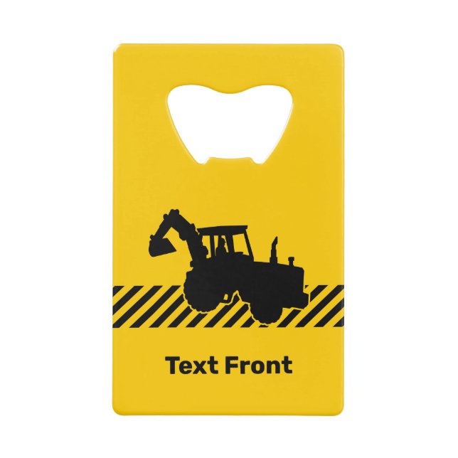 Excavator Credit Card Bottle Opener (Front)