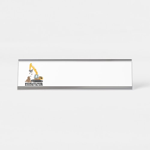 Excavator Desk Name Plate