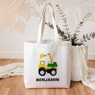 Excavator Digger Construction Kids Tote Bag