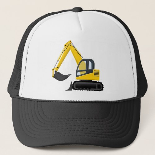 Excavator Ditch_digger Machinery Design Trucker Hat