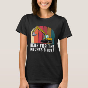 Excavator excavator driver construction site house T-Shirt