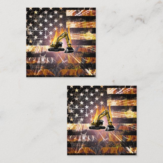 Excavator Flag Sparks Discount Card (Front/Back)