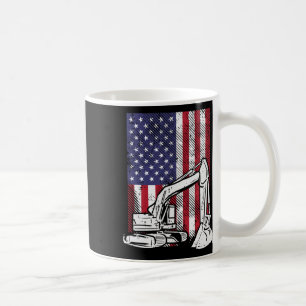 Excavator Fourth Boys 4th Of July Toddler Kids Coffee Mug