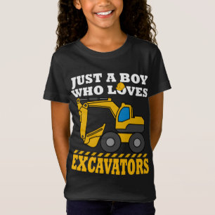 Excavator Gifts Kids Construction Gift Excavator T-Shirt