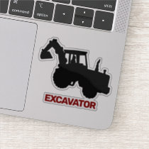 Excavator Icon Sticker