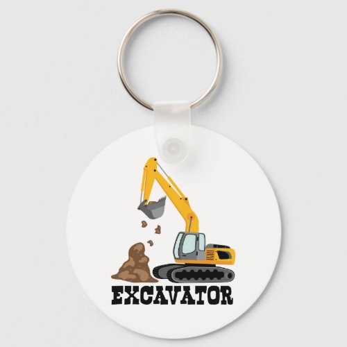 Excavator Keychain