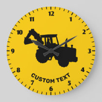 Excavator Large Clock