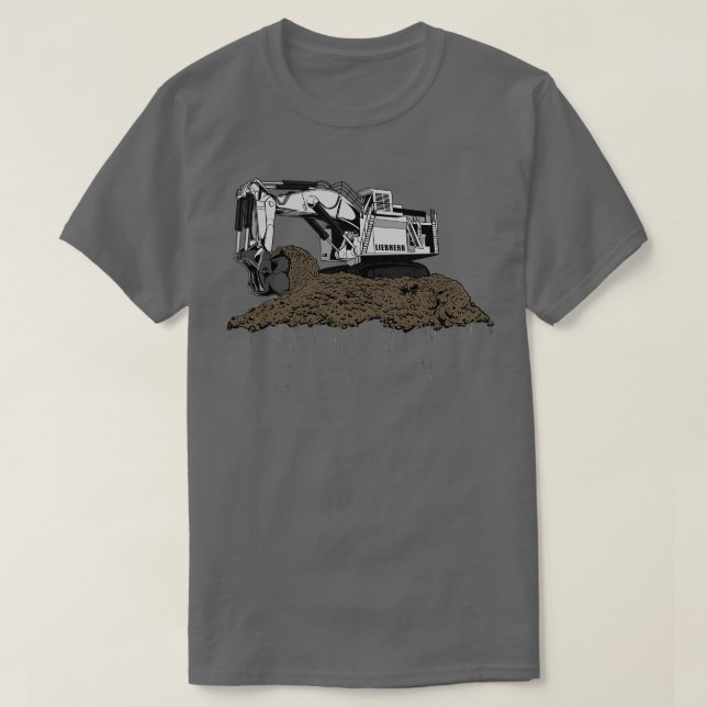 Excavator Liebherr  T-Shirt (Design Front)