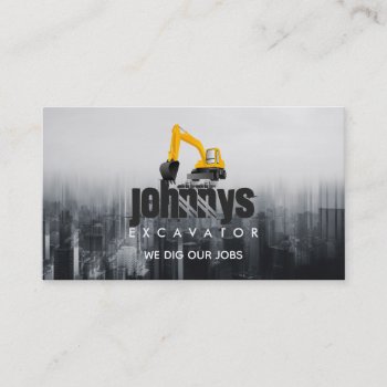 Excavator Logo Business Cards by MsRenny at Zazzle