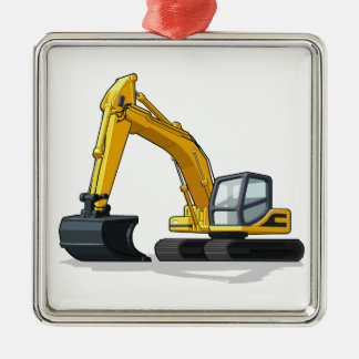 Excavator Metal Ornament