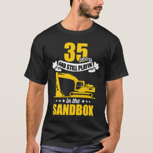 Excavator Operator 35 Years Birthday T-Shirt