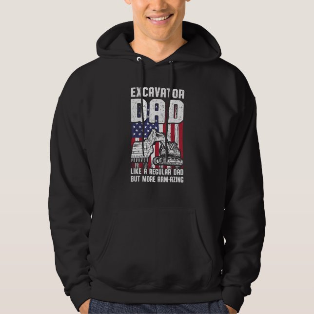 Excavator Operator For Excavator Driver Backhoe Op Hoodie (Front)