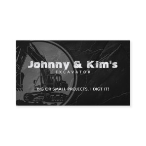 Excavator Slogans Business Cards
