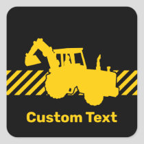 Excavator Square Sticker