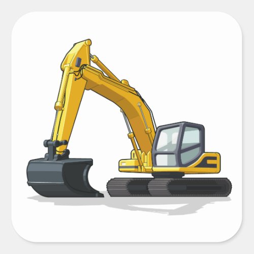 Excavator Square Sticker