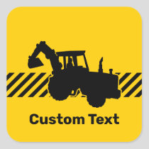 Excavator Square Sticker
