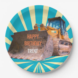 Excavator Themed Paper Plates