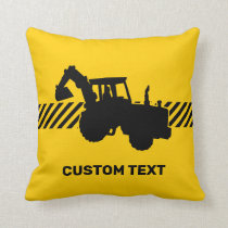 Excavator Throw Pillow