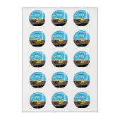 Excavator Truck Construction Trucks Birthday Party Edible Frosting Rounds (Sheet)