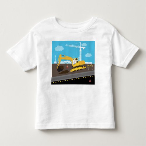 Excavator Truck Construction Trucks Site   Toddler T_shirt
