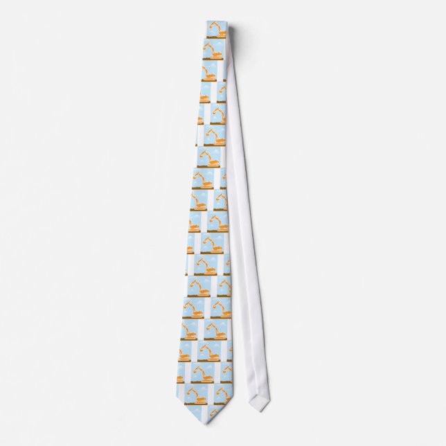 Excavator Vector Neck Tie (Front)