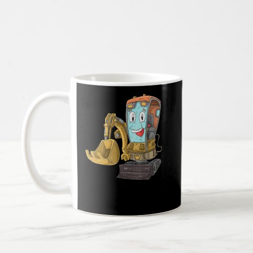 Excavator with face  coffee mug