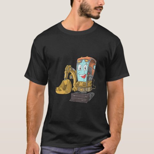 Excavator with face    T_Shirt